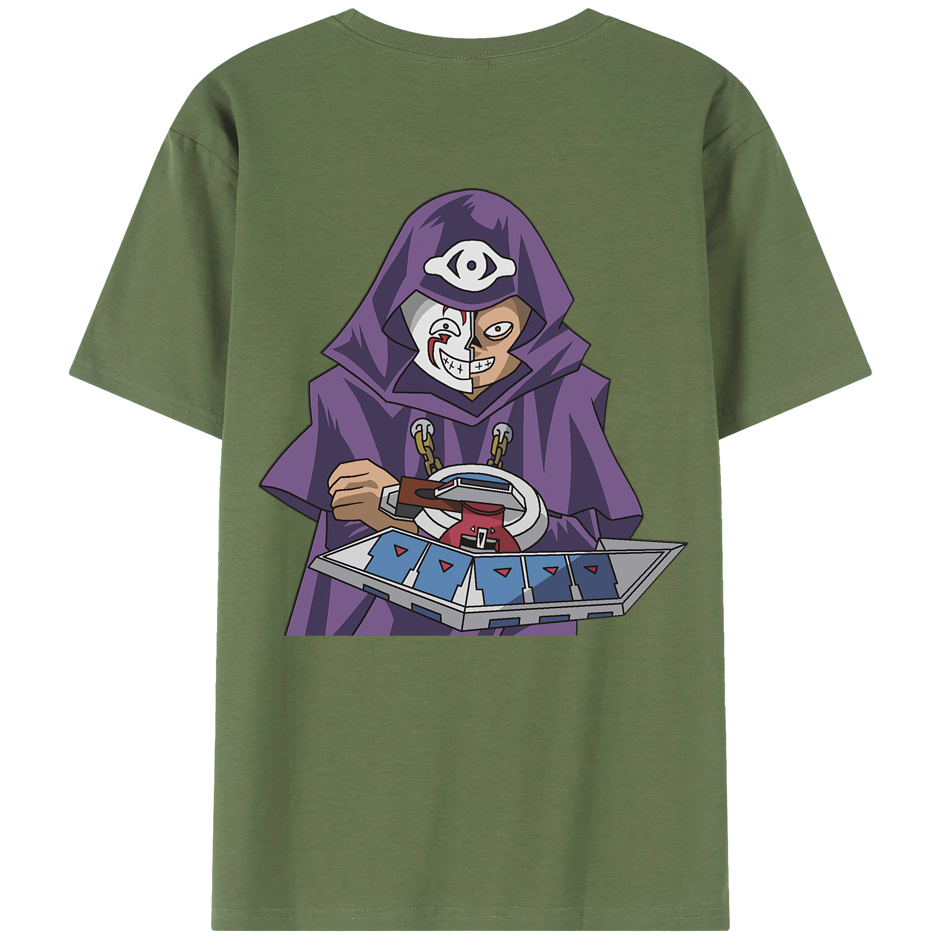 （画像用） 遊☆戯☆王 Yu-Gi-Oh! 綿100％ メンズ半袖Tシャツ（バックプリント） 通気性